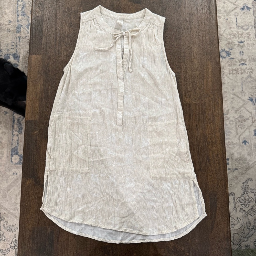Prana Natassa‎ Crinkled Tunic in White Akoa